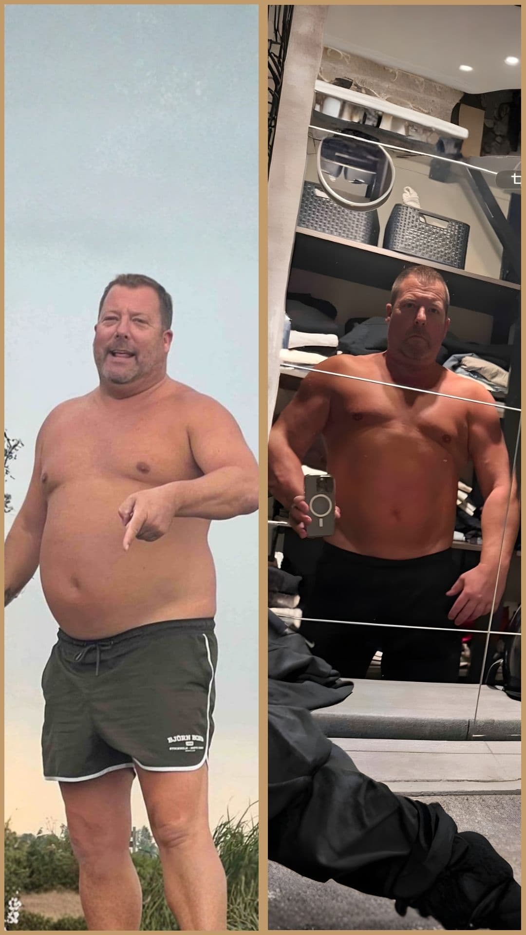 Joost voor en na transformatie